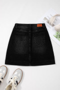 Black women\'s denim skirts