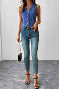 Dark Blue women\'s denim vest