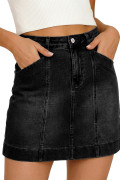 Black women\'s denim skirts