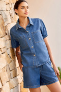 Light Blue women\'s denim set