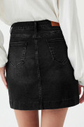 Black women\'s denim skirts
