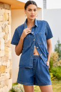 Light Blue women\'s denim set