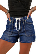 Bluing women\'s denim shorts