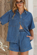 Light Blue women\'s denim set