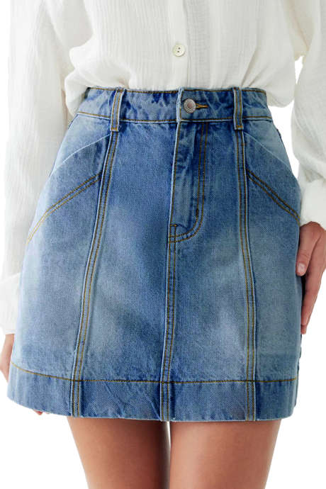 Dark Blue women's denim skirts