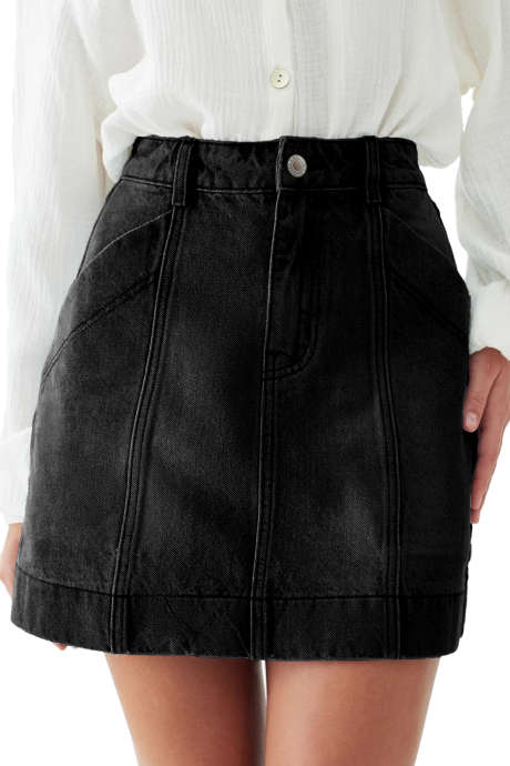 Black women's denim skirts