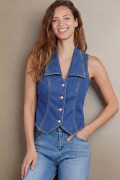Dark Blue women\'s denim vest