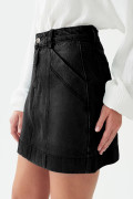 Black women\'s denim skirts