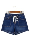 Bluing women\'s denim shorts