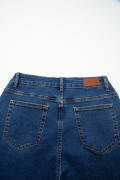 Bluing Turn-up Cuffs Womens Loose Jeans