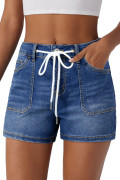 Dark Blue women\'s denim shorts