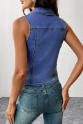 Dark Blue women\'s denim vest