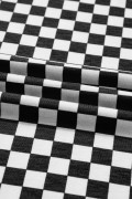 Black See What Happens Checkered Top and Short Set