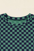 Green See What Happens Checkered Top and Short Set