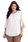 White plus size top