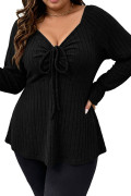 Black plus size top