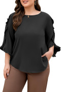Black plus size top