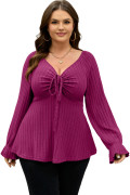 Rose Red plus size top