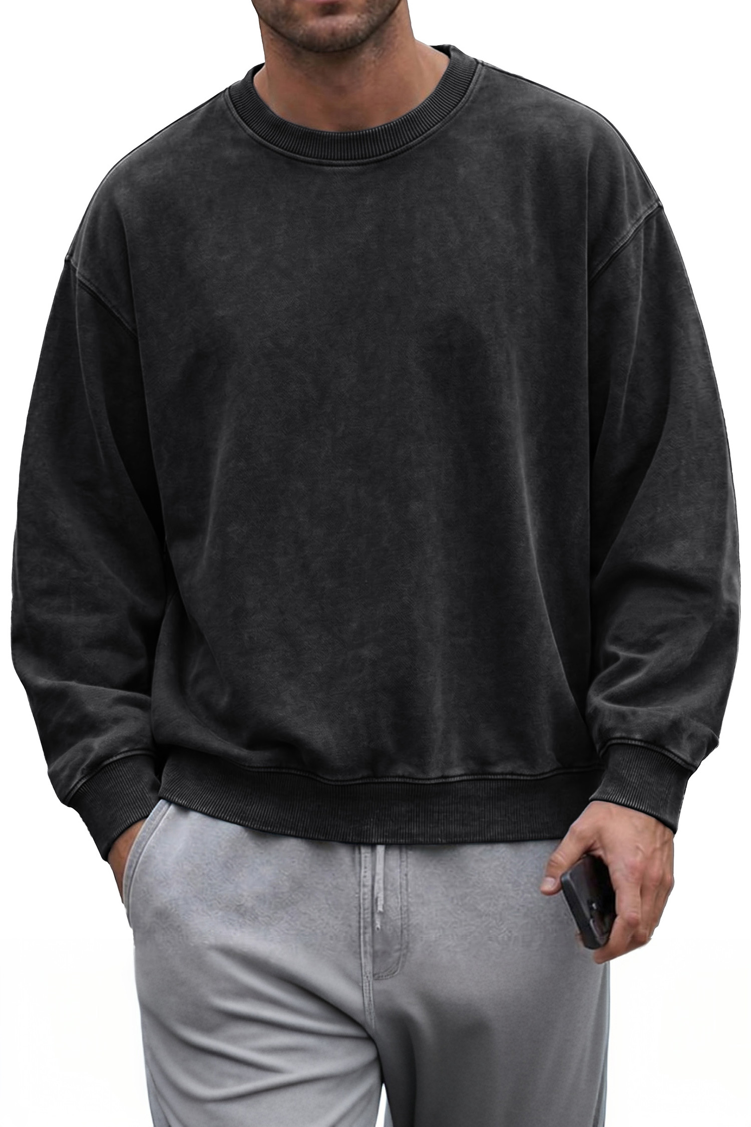 Black pullover hoodie