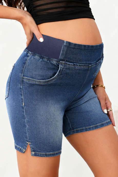 Sail Blue maternity denim shorts