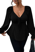 Black plus size top