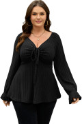 Black plus size top