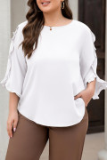White plus size top