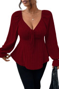 Burgundy plus size top