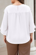 White plus size top