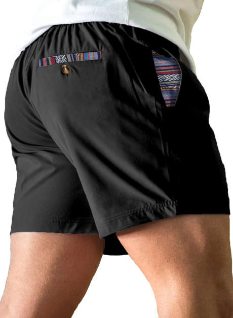 Black JMIERR Men Shorts Elastic Waist Summer Quick Dry Drawstring Beach Athletic Gym 5 Inch Shorts